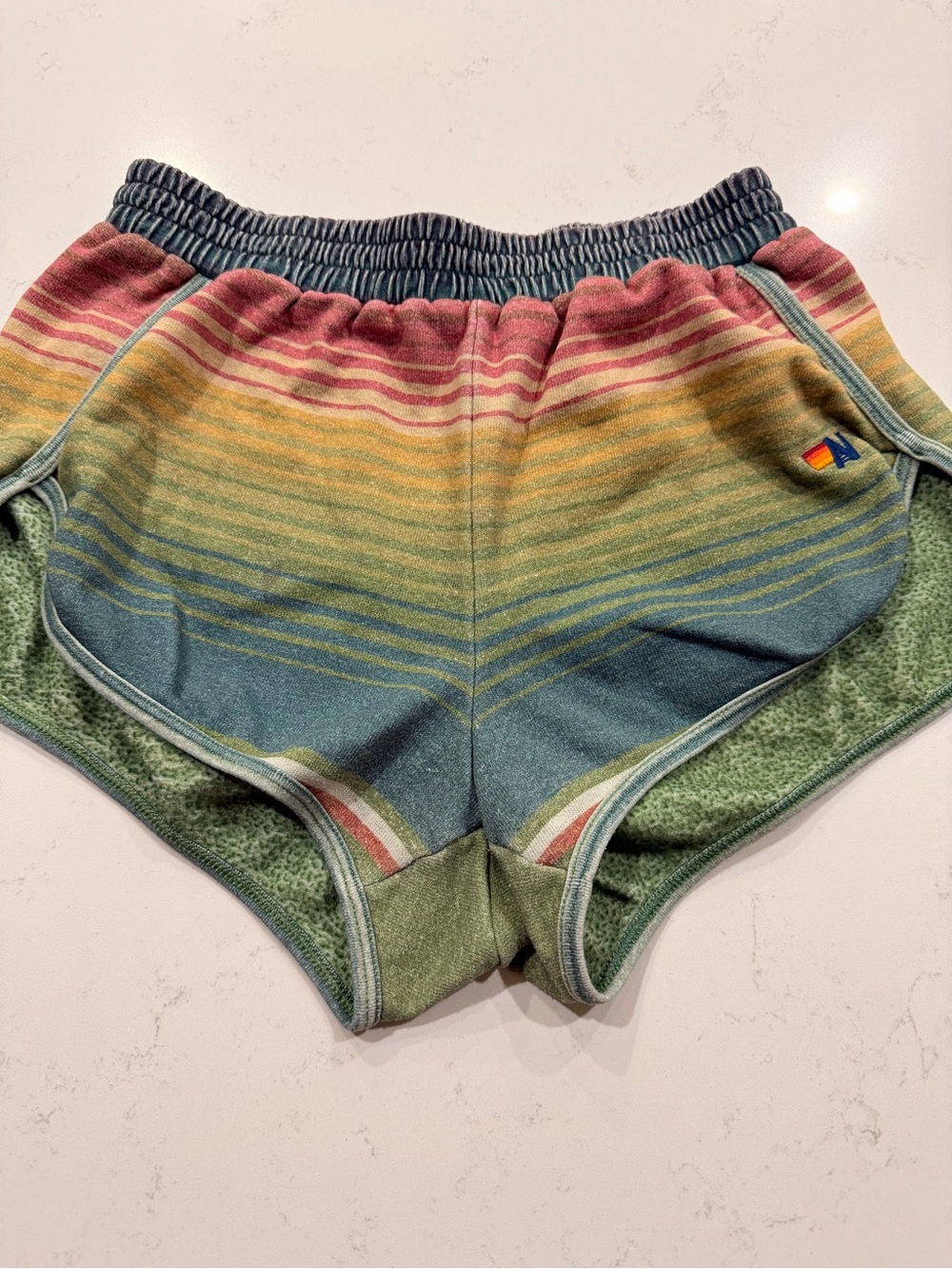 Aviator Nation Tulum rainbow joggers Shorts Size Small